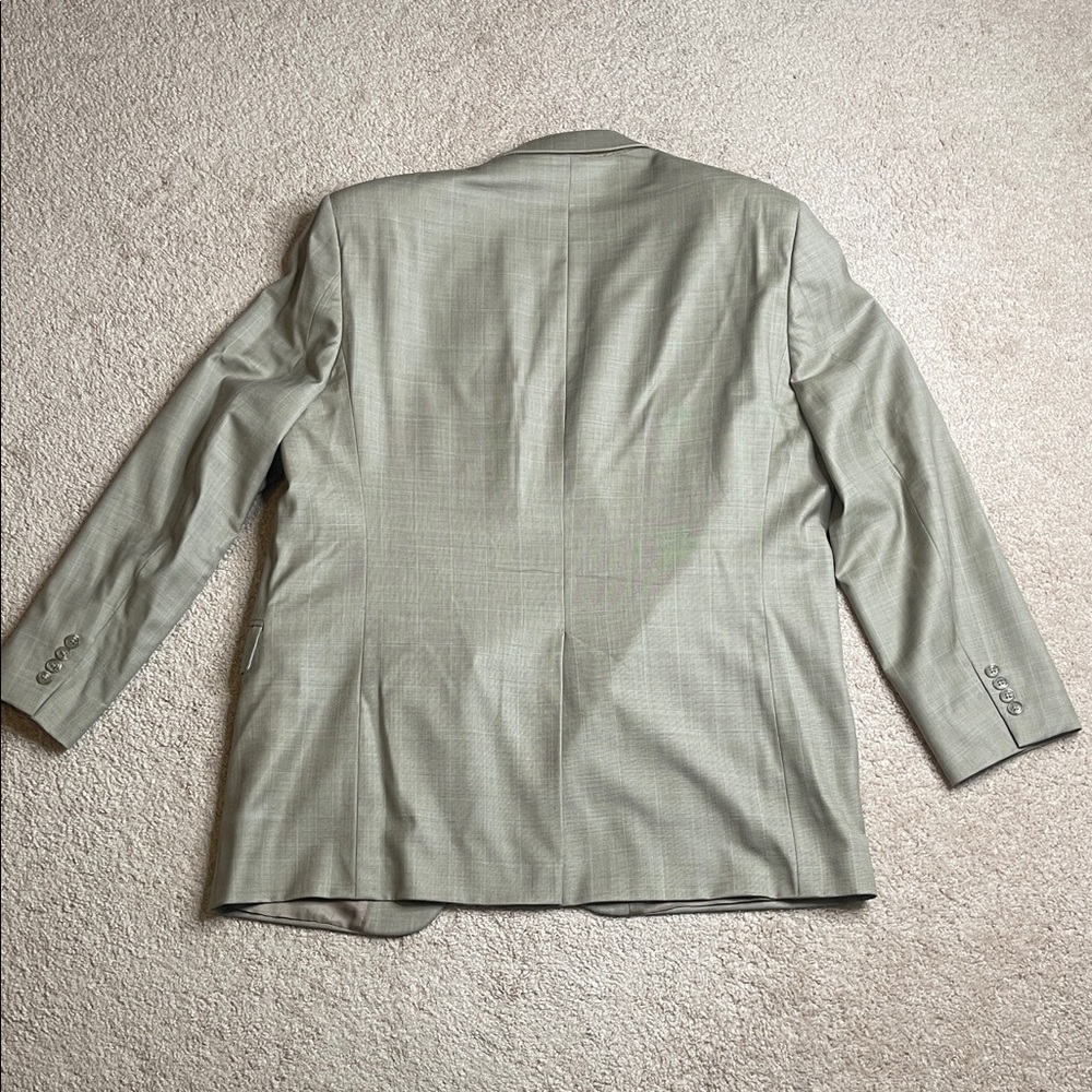 Stafford Light Creme/Gray Sport Coat with Blue Accents - Picture 8 of 8